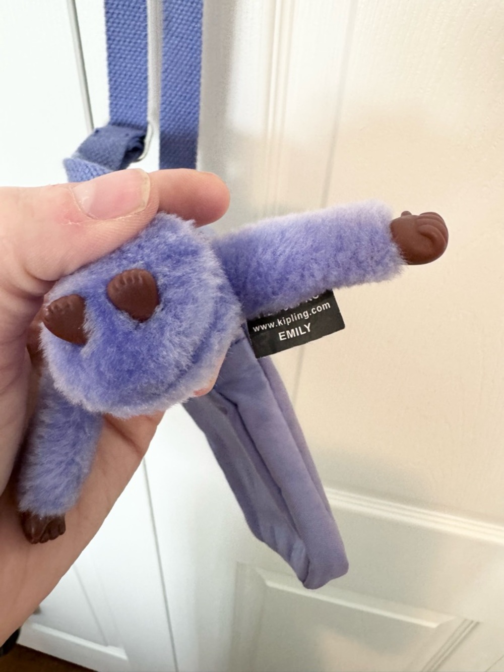 Kipling Purple Mini Crossbody Phone Bag Travel Purse w/ Emily Monkey Charm AS IS - Picture 9 of 10